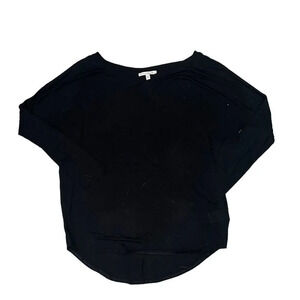 Express One Eleven Size XS Oversized Black Long Sleeve‎ Scoop Neck Shirt